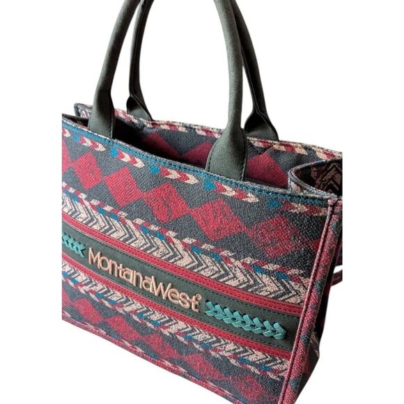 Montana West Tote Bag Top Handle Satchel Purse Boho Aztec Southwest Wallet Set - Picture 9 of 14